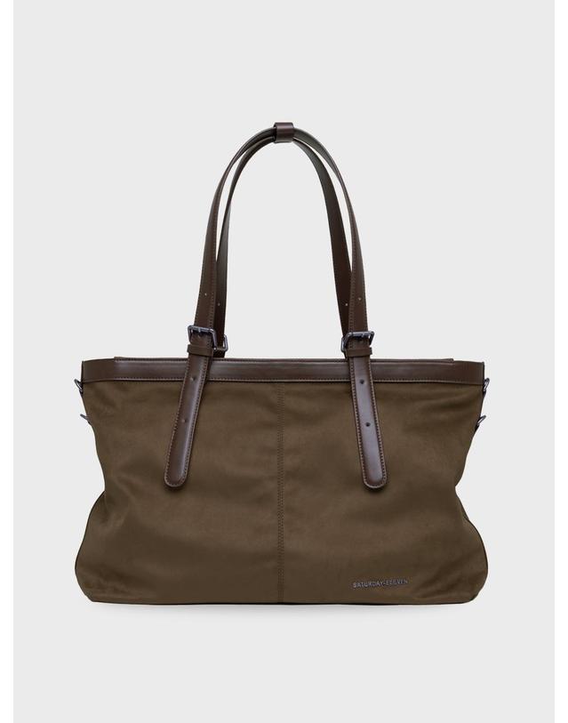 세러데이일레븐 NO.56 CAPILA TOTE BAG_ESPRESSO 브라운 착용컷