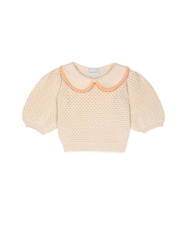 [MIPOUNET] 미포넷 키즈 니트탑 CAROLA COLLARED OPENWORK SWEATER MPV24.822.KNI002.10