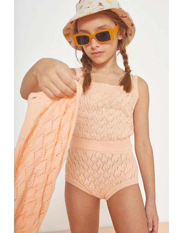 미포넷 [MIPOUNET] 미포넷 키즈 가디건 DAKOTA COTTON OPENWORK CARDIGAN MPV24.1507.KNI002.02 멀티컬러 착용컷