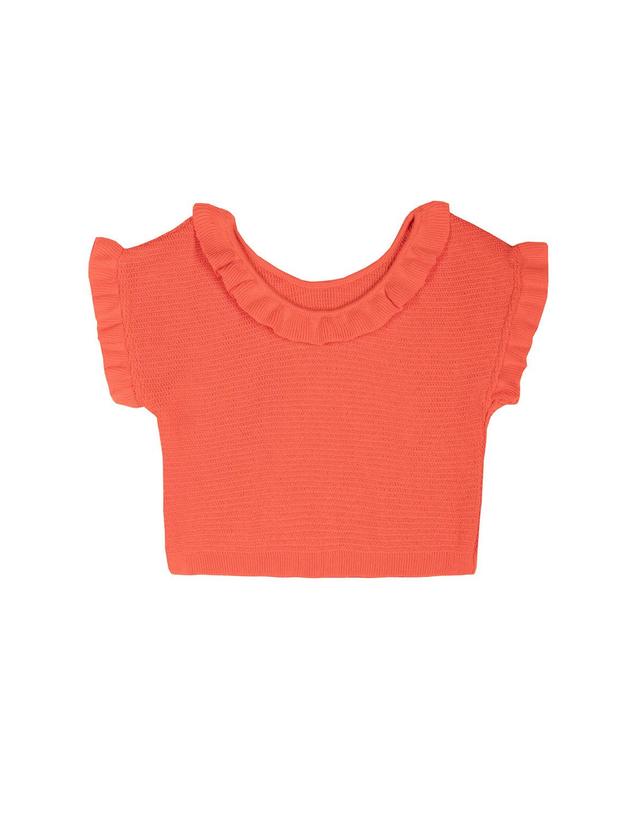 미포넷 [MIPOUNET] 미포넷 키즈 니트탑 SYLVIE RUFFLE TOP MPV24.2305.KNI002.37 착용컷