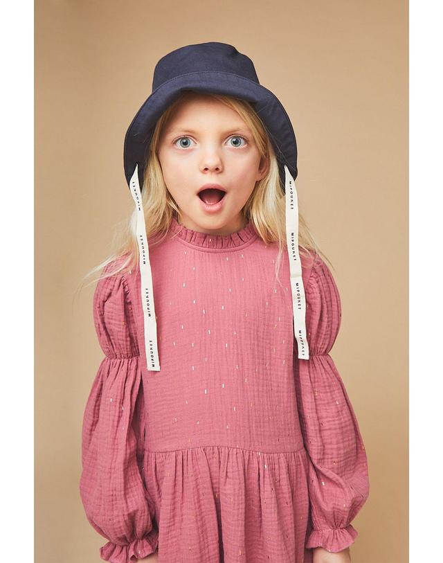 미포넷 [MIPOUNET] 미포넷 키즈 원피스 EMILIE MUSLIN DRESS MPI23.161.MUS002.02 착용컷