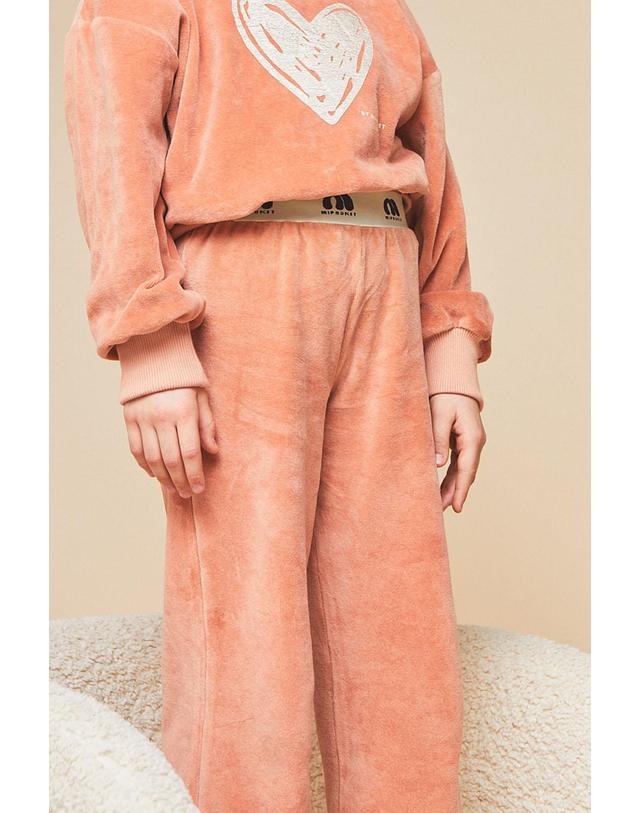 미포넷 [MIPOUNET] 미포넷 키즈 오가닉 팬츠 LOVE COTTON VELVET PANT MPI23.528.VEL002.02 착용컷