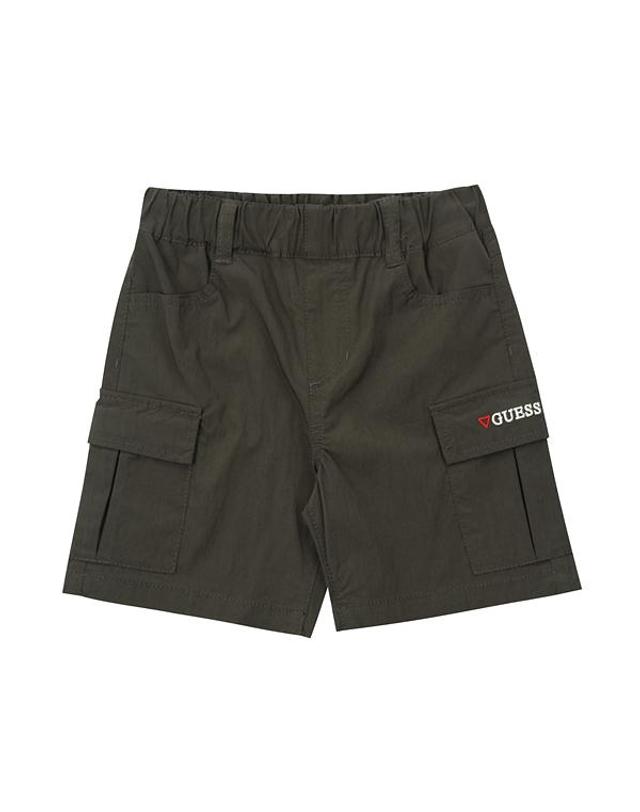 게스 키즈 [게스키즈] 삼각자수 카고 팬츠 (G34DBP060-T) 착용컷