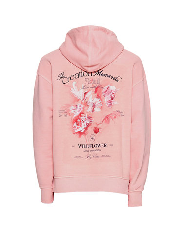 25FW 플라워 백로고 후드티 핑크 W251TS36 762P