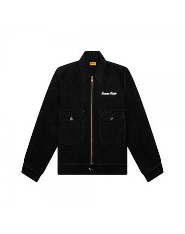 26SS 프린트 자수 집업 워크자켓 블랙 HM30JK009 BLACK