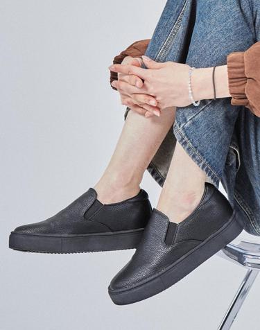 HT3504 6cm 키높이 슬립온 디펜드 블랙
