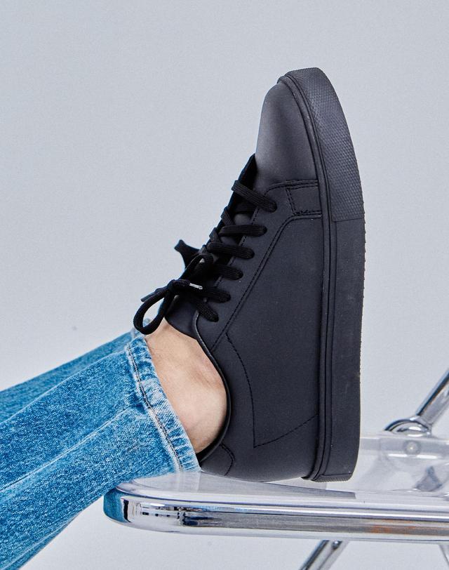 힐탑 HT4395-BK 7cm 키높이 커플 스니커즈 라이키 착용컷