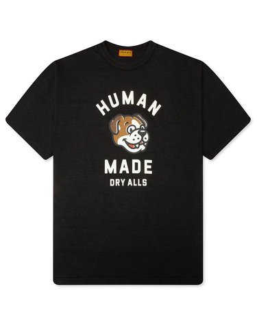 26SS 휴먼메이드 불독 그래픽 남성 반팔 티셔츠 HM31TE011 BLACK