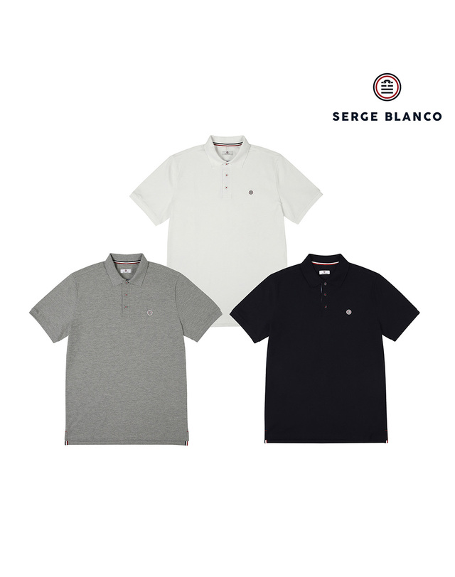 세르즈블랑코 폴로 카라 남성 반팔 티셔츠 3컬러 택1 착용컷