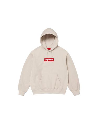 24FW 슈프림 박스로고 후드 스웨트셔츠 스톤 아이보리