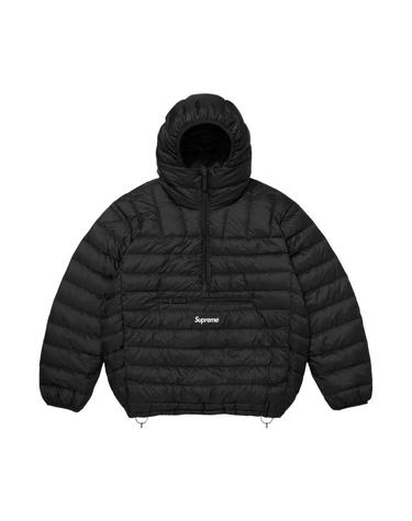 26FW 슈프림 마이크로 다운 하프 집 후드 풀오버 블랙 경량패딩