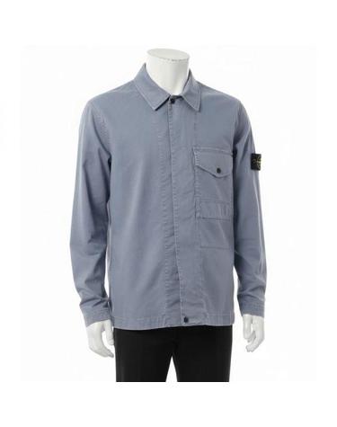 스톤아일랜드 26 1200001 Organic Cotton Stretch Broken Twill OLD Effect Overshirt L1S15 S0004 V0124 오가