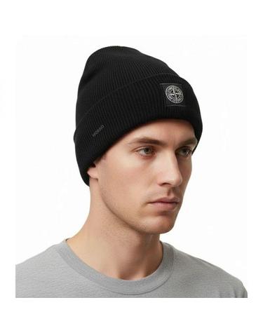 스톤아일랜드 26 N100102 Ribbed Soft Organic Cotton Compass Logo Patch Beanie L1S15 S00D7 V0029 립 소프트 오가