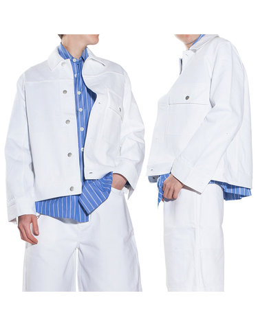 스튜디오 니콜슨 라자르 워시드 데님 자켓 LAZAR OPTIC WHITE