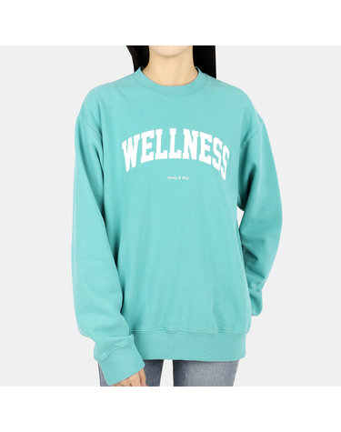 22 SS 스포티앤리치 여성 웰니스 맨투맨블루그린 WELLNESS IVY CREWNECK FADED TEALWHITE