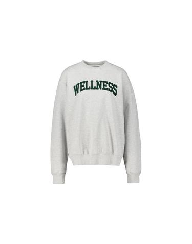 여성 웰니스 로고 기모 맨투맨 헤더그레이 CR623GH