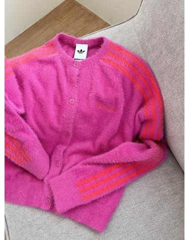 아디다스 플러피 니트 가디건 JW3645 핑크 WOMENS