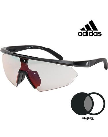 아디다스 스포츠 변색 선글라스 등산 라이딩 러닝 투명 레드 미러 고글 SP0015 01C