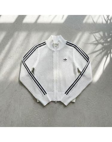 아디다스 니트 크로셰 파이어버드 트랙탑 OWHITE KC6496