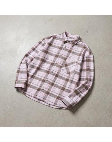 아디다스 플란넬 롱 슬리브 워크 셔츠 CLPINK KG6452