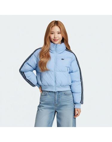 아디다스 아디컬러 크롭 합성 다운 퍼퍼 ASHBLU JX2969