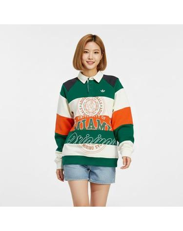 아디다스 마이애미 롱슬리브 크루 MULTCO DRKGRN CORANG KF2329