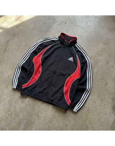아디다스 팀가이스트 아디컬러 트랙탑 블랙 레드 KD5859