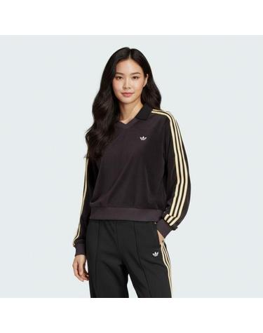 아디다스 테리 타월 브이넥 롱 슬리브 카라 폴로 셔츠 KD1402