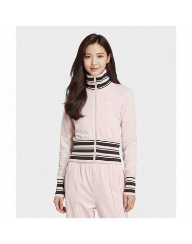 아디다스 빈티지 하이 니트 리브 트랙탑 샌드핑크 KW2085