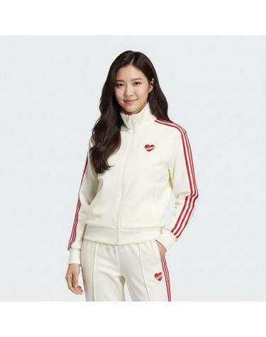 아디다스 파이어버드 루즈 트랙탑 크림화이트 레드 KQ8075
