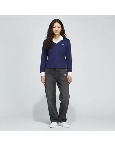아디다스 브이넥 롱 슬리브 티 다크블루 KD1471