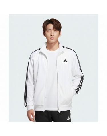 아디다스 3스트라이프 레귤러 핏 더블 니트 트랙탑 KR6431