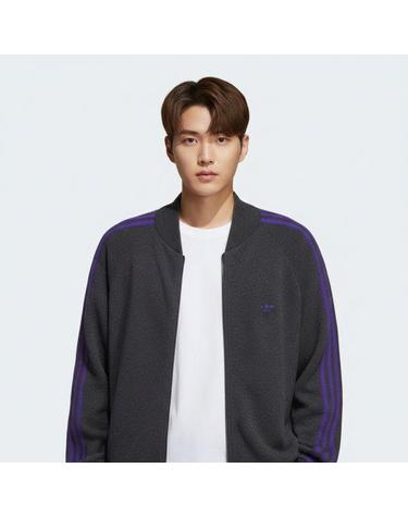 아디다스 니트 슈퍼스타 트랙탑 다크그레이 KD9396