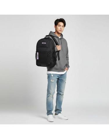 아디다스 백 투 스쿨 백팩 리니어 로고 블랙 라벤더 KE7431