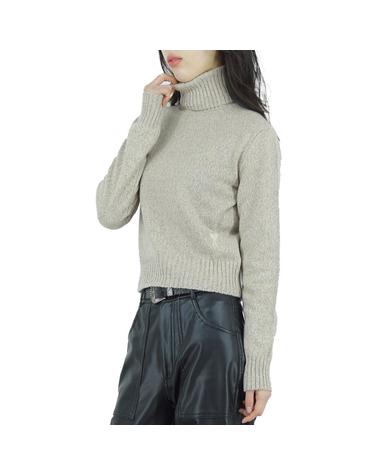 아미 톤온톤 하트 로고 여성 터틀넥 니트 베이지 FKS427 005 265