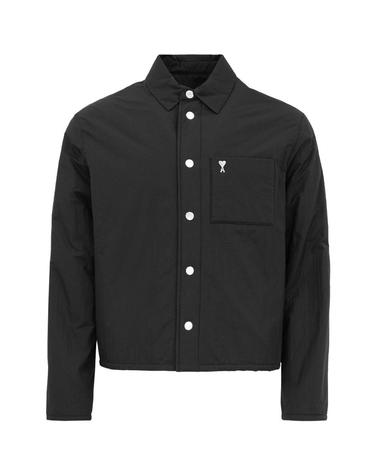 24FW HJK238 PA0009 001 아미 하트 로고 패딩 블랙 셔츠
