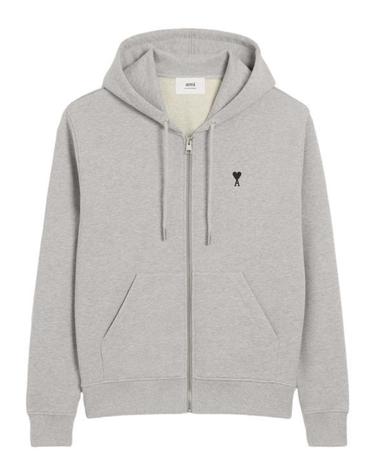 25FW 아미 하트 로고 후드 집업 HSW7657300951 HEATHER ASH GRAY DOM
