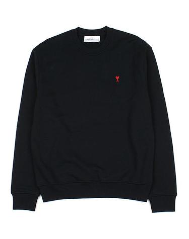 26FW 아미 남성 하트로고 스웨트셔츠 블랙 BFUSW035 730 001