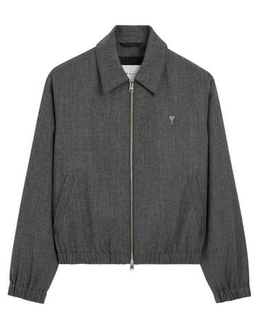 26FW 아미 울 아미 드 꾀흐 패딩 재킷 HJK830 WV0216 A189 CARBON GRAY DOM