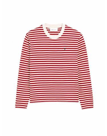 26FW 아미 긴팔 티셔츠 UTS414 JE0241 A202 RUBY RED IVORY DOM