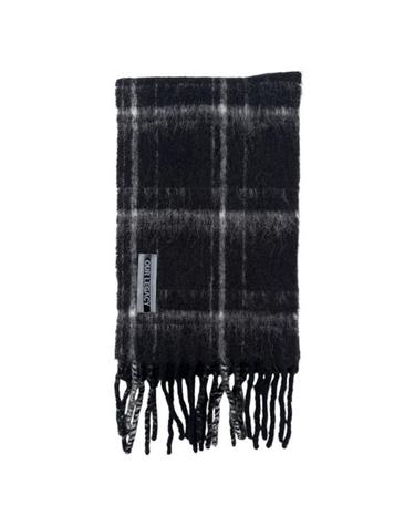 26SS 아워레가시 블랙 퍼지 알파카 체크 스카프 ESTATE SCARF A4248EBF