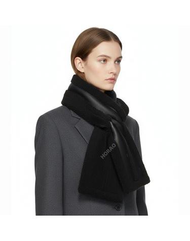 아워레가시 BLIZZARD SCARF Dark Brown Aviator Shearling A4258BDA 블리자드 스카프