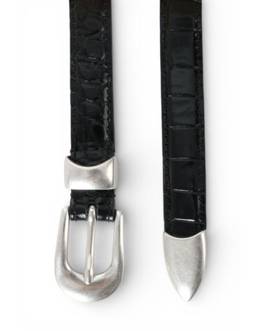 아워 레가시 LICORICE CROC BULL HIDE 2CM 벨트 블랙 A42482L