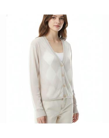 아워레가시 IVY CARDIGAN Blossom Argyle Fine Wool W4253IB 아이비 가디건