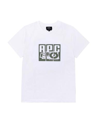 아페쎄남녀공용 Platine 플라틴 반팔 티셔츠COBQX M26485 AAB WHITE
