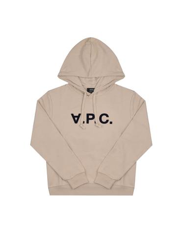 아페쎄남녀공용 VPC 로고 후드 티셔츠COHBN M27908 TBI BEIGE DARK NAVY