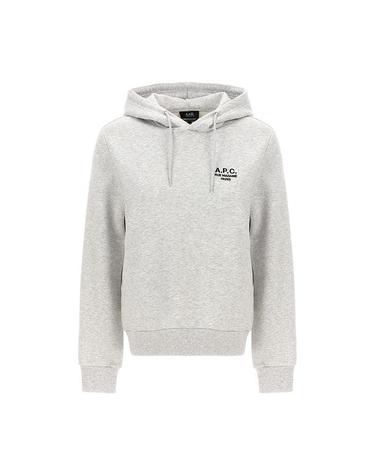 아페쎄 로고 자수 그레이 공용 후드티셔츠 COHBV M27914 TPN