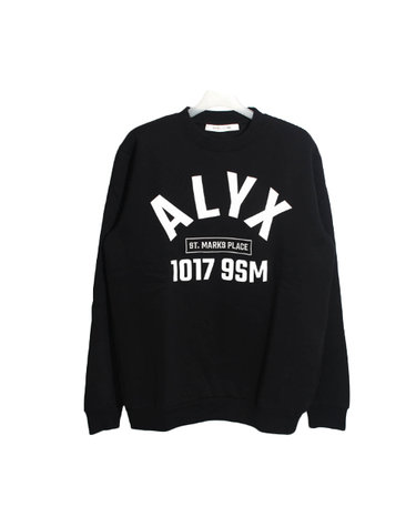 23SS 알릭스 로고 프린트 맨투맨 블랙 AAUSW0184FA01 001