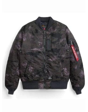 알파 봄버 자켓 MJM53504C1BLACKBLURCAMO DOM