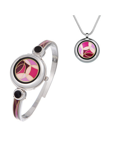 앙드레무슈 여성 시계 목걸이 Palladium Plated No881 04161